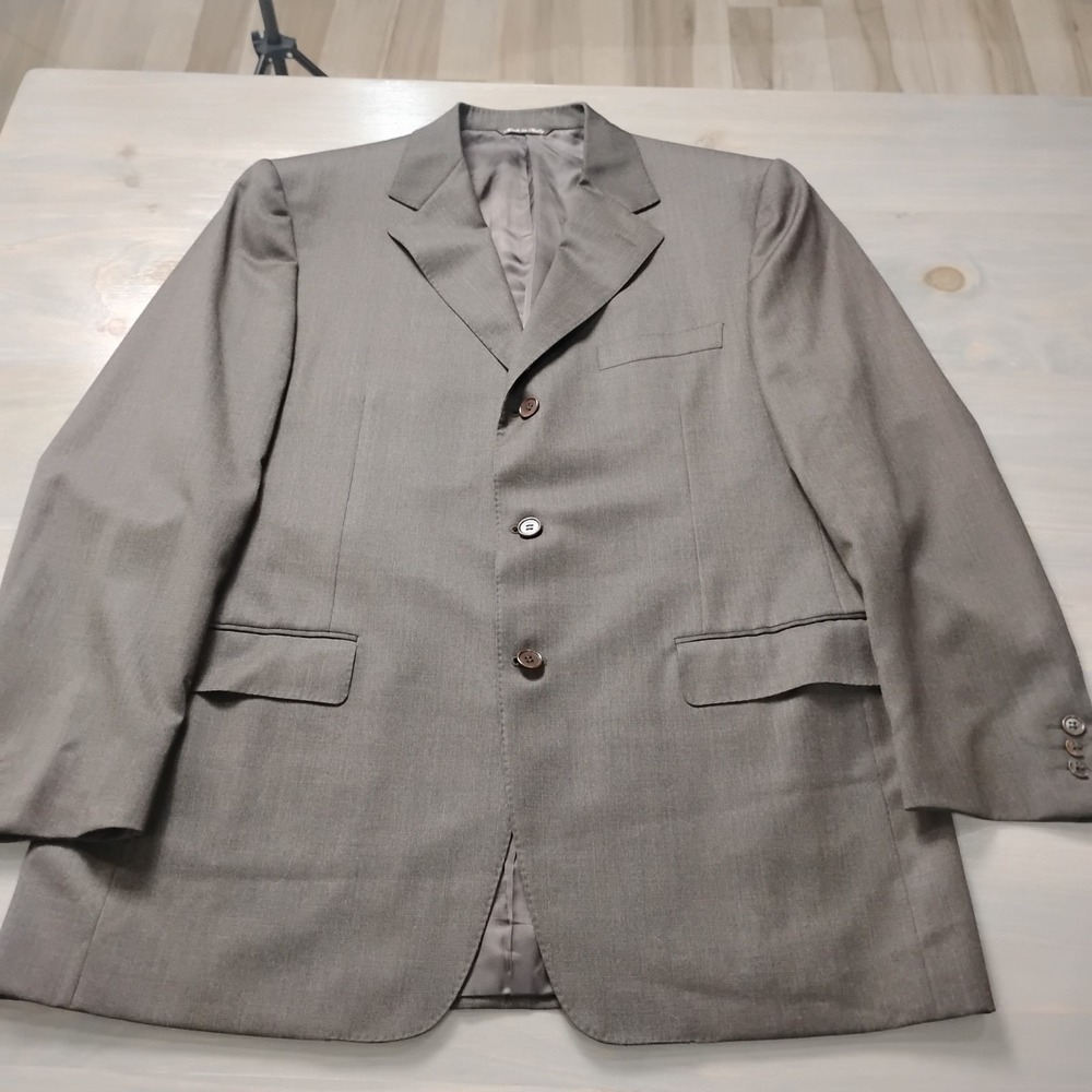 Canali Blazer Mens 52R EU / 42R US Brown Nailhead Wool Single Breasted *Read